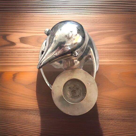 Restoration Hardware Penguin Silver Plated Candle Holder Winter Display Decor - Picture 5 of 7